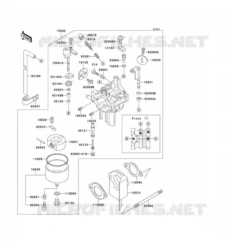 CARBURETOR Kawasaki SSV 300 no_year MULE 550  KAF300-C7