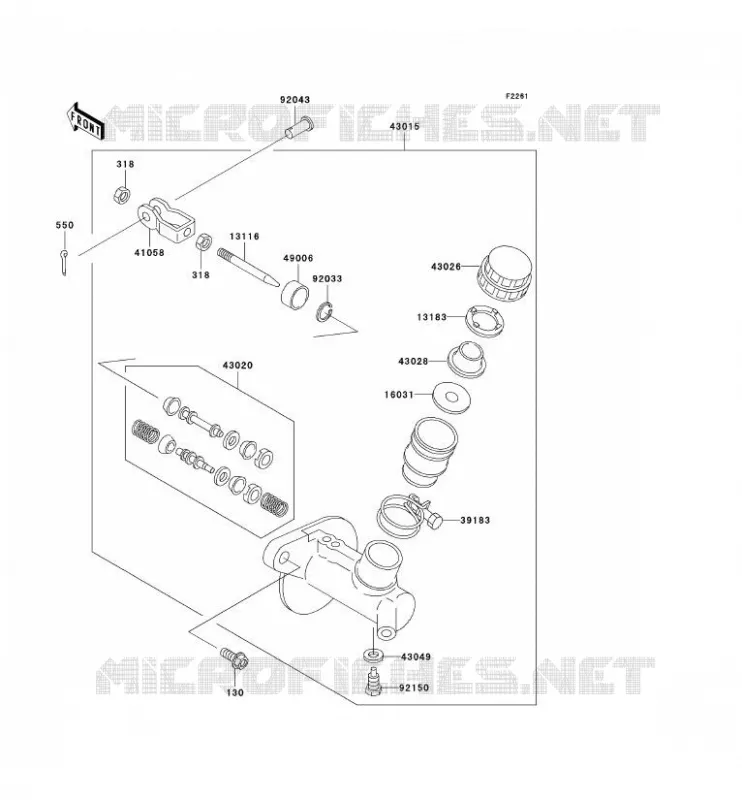 MASTER CYLINDER Kawasaki SSV 300 no_year MULE 550  KAF300-C7