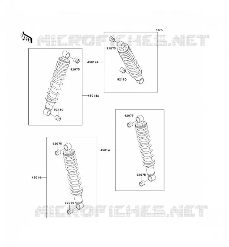 SUSPENSION - SHOCK ABSORBER Kawasaki SSV 300 no_year MULE 550  KAF300-C7