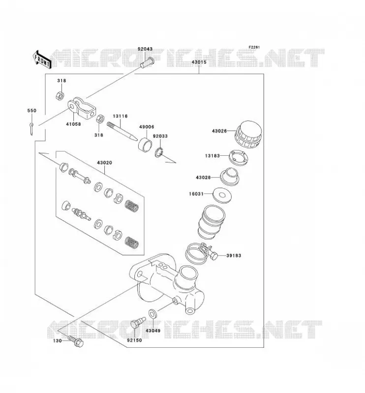 MASTER CYLINDER Kawasaki SSV 300 no_year MULE 520  KAF300-D2