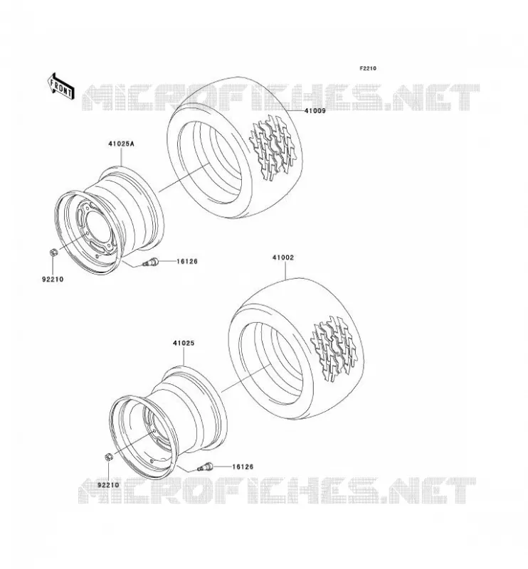WHEELS - TIRES Kawasaki SSV 300 no_year MULE 520  KAF300-D2