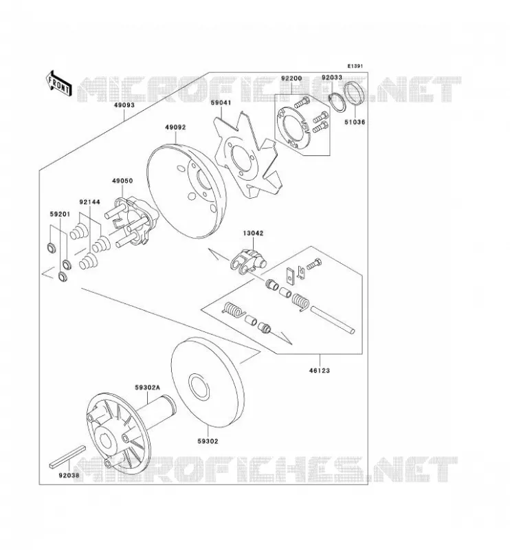 DRIVE CONVERTER Kawasaki SSV 300 no_year MULE 520  KAF300-D3