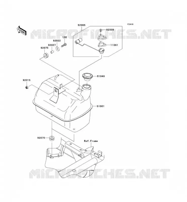 FUEL TANK(CN,US) Kawasaki SSV 400 2006 MULE 610 4X4  KAF400A6F