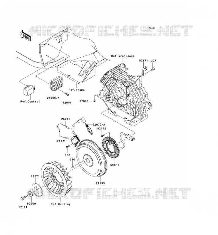 GENERATOR - COIL Kawasaki SSV 400 2006 MULE 610 4X4  KAF400A6F