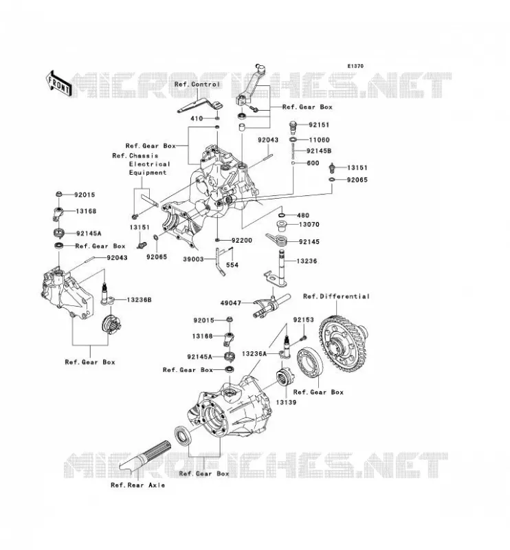 SHIFT Kawasaki SSV 400 2007 MULE 610 4X4  KAF400A7F