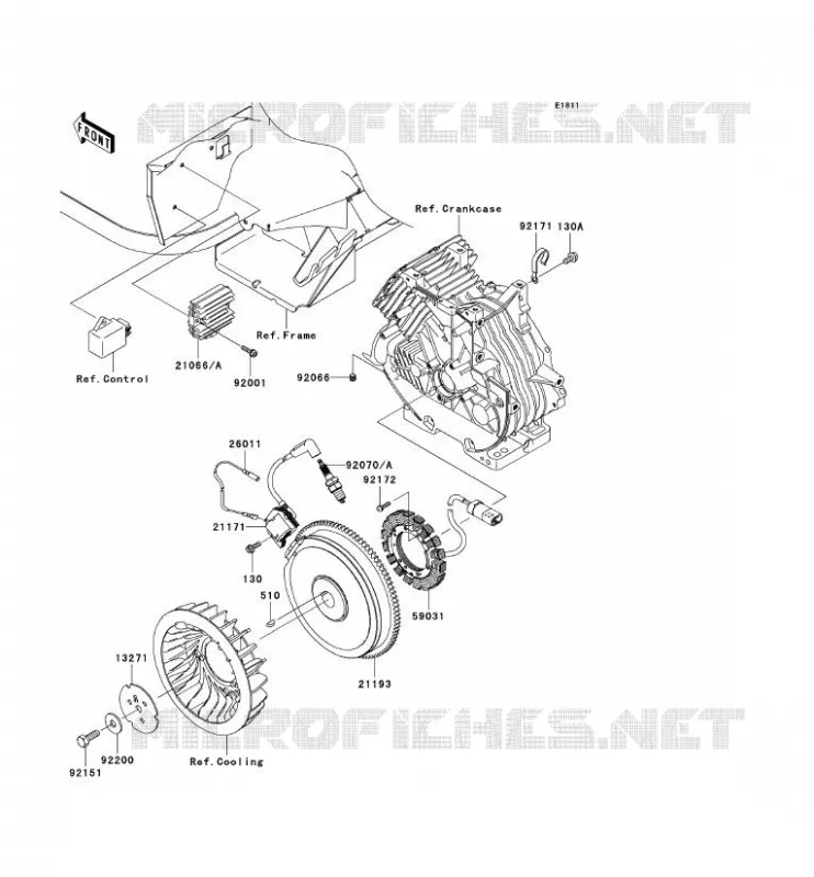 GENERATOR - COIL Kawasaki SSV 400 2007 MULE 610 4X4  KAF400A7F