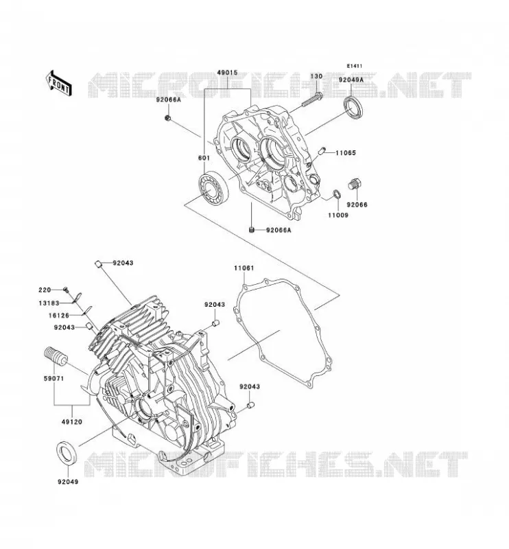 CRANKCASE(S) Kawasaki SSV 400 2007 MULE 610 4X4  KAF400A7F