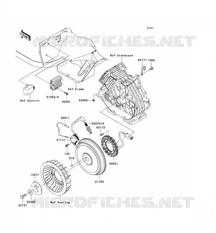 GENERATOR - COIL Kawasaki SSV 400 2008 MULE 610 4X4  KAF400A8F