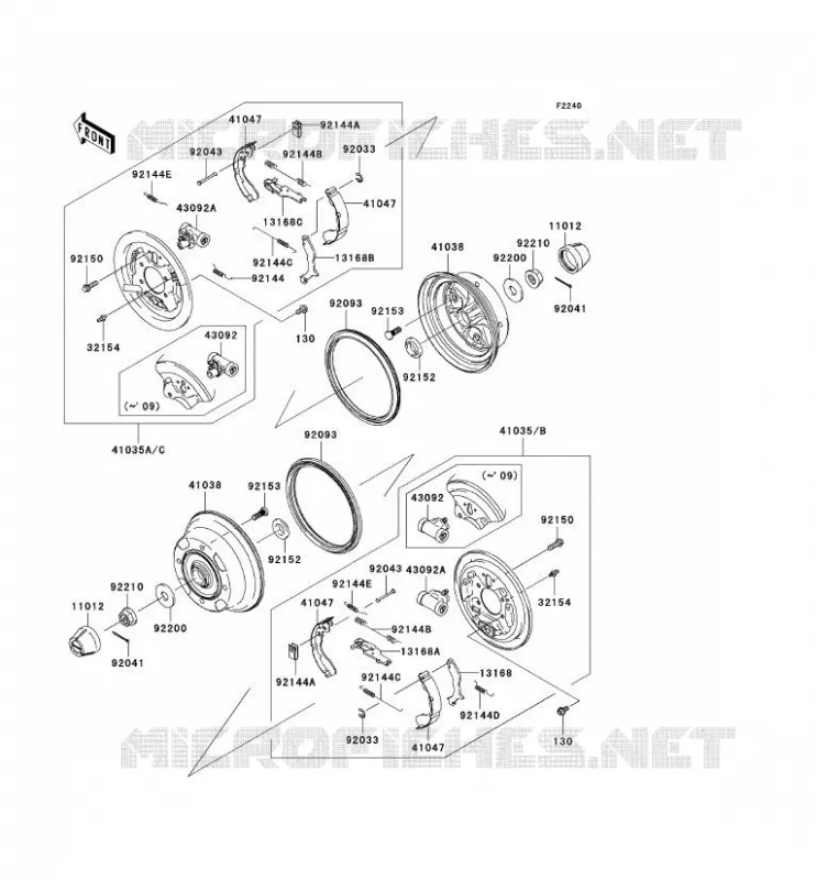 REAR HUB Kawasaki SSV 400 2010 MULE 610 4X4  KAF400AAF