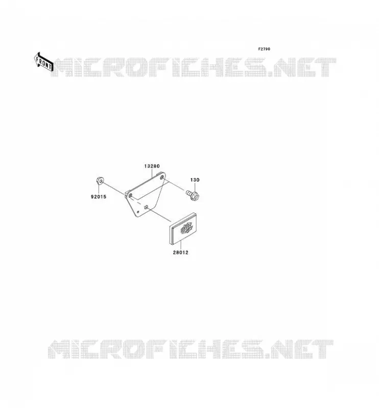 REFLECTOR Kawasaki SSV 400 2010 MULE 610 4X4  KAF400AAF