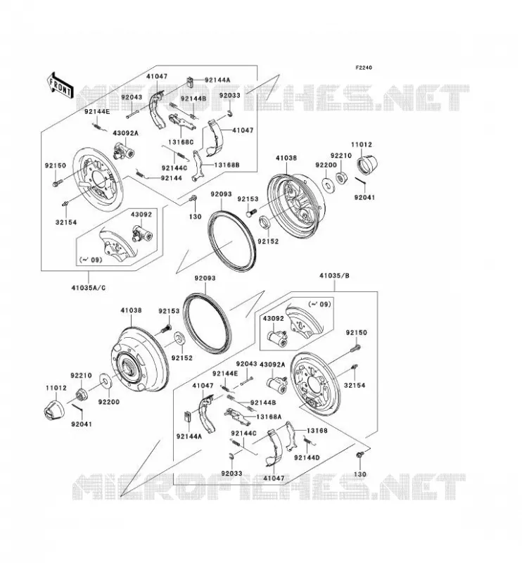 REAR HUB - BRAKE Kawasaki SSV 400 2010 MULE 610 4X4  KAF400AAF