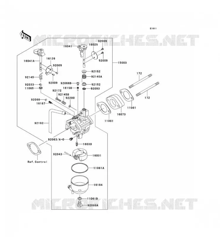 CARBURETOR(CN,US) Kawasaki SSV 400 2010 MULE 610 4X4  KAF400AAF