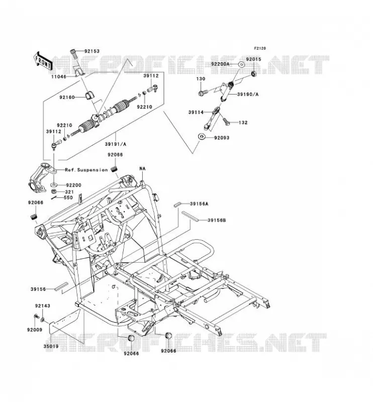 CHASSIS Kawasaki SSV 400 2010 MULE 610 4X4  KAF400AAF