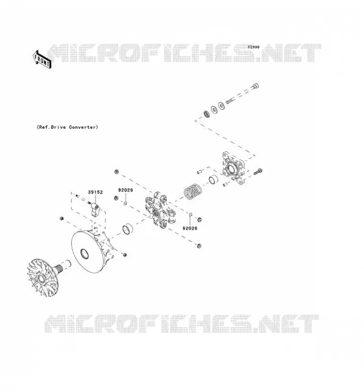 OPTION PARTS(MOTEUR) Kawasaki SSV 400 2010 MULE 610 4X4  KAF400AAF