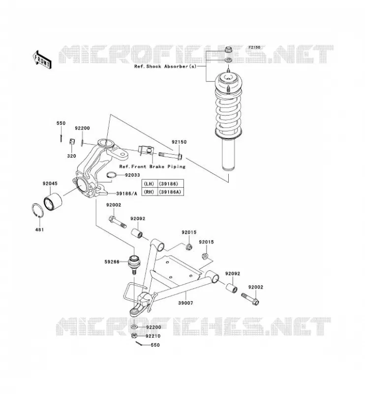 SUSPENSION Kawasaki SSV 400 2010 MULE 610 4X4  KAF400AAF