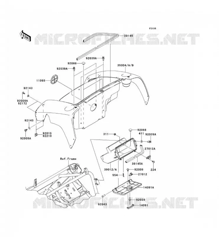 FRONT BOX Kawasaki SSV 400 2012 MULE 610 4X4  KAF400ACF