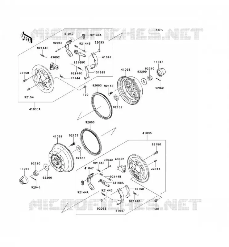 REAR HUB Kawasaki SSV 400 2012 MULE 610 4X4  KAF400ACF