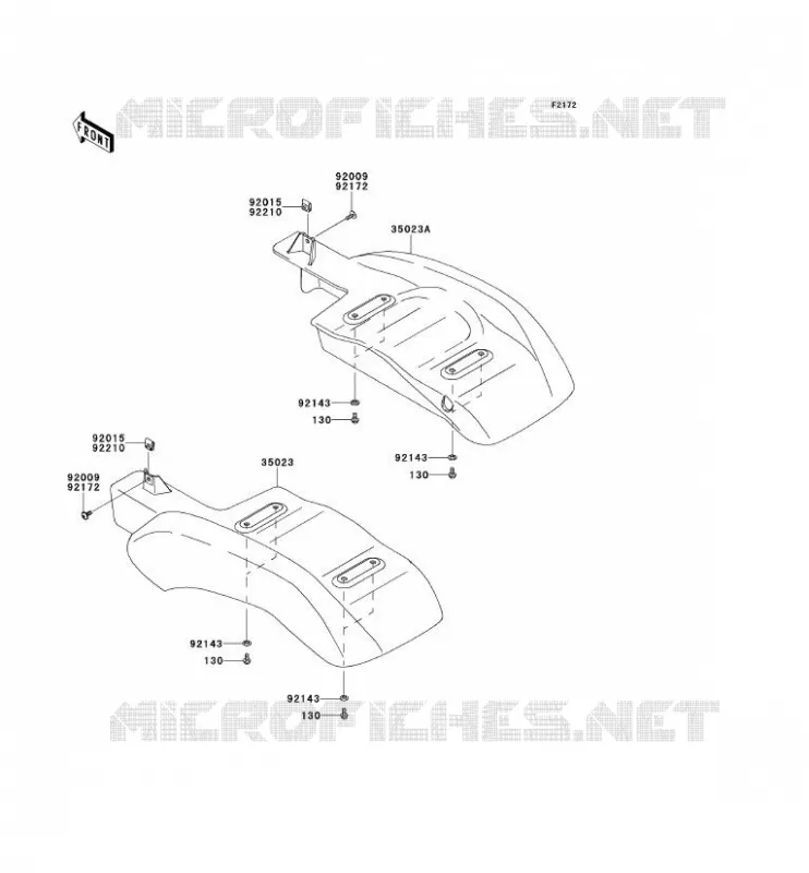 REAR FENDER Kawasaki SSV 400 2012 MULE 610 4X4  KAF400ACF