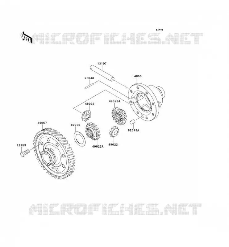 DIFFERENTIAL Kawasaki SSV 400 2013 MULE 610 4X4  KAF400ADF