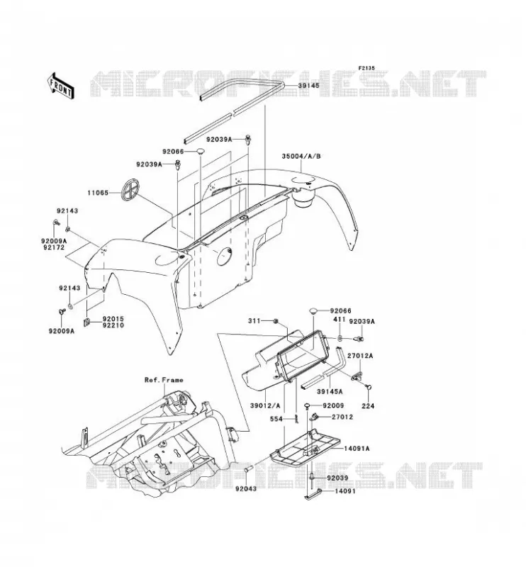 FRONT BOX Kawasaki SSV 400 2013 MULE 610 4X4  KAF400ADF