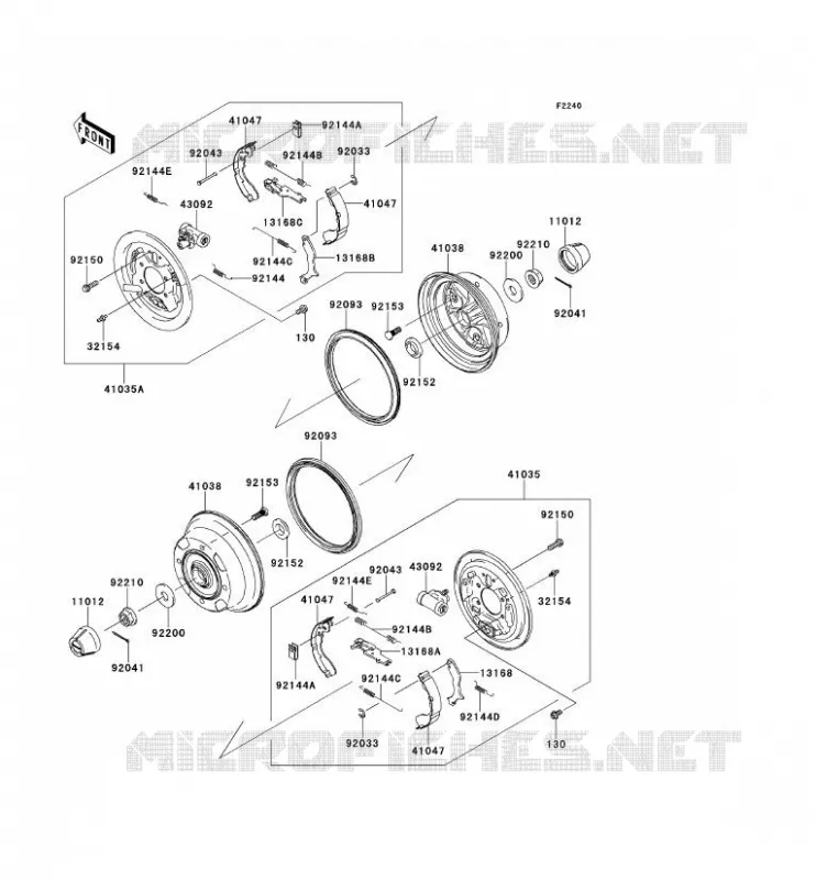 REAR HUB Kawasaki SSV 400 2013 MULE 610 4X4  KAF400ADF
