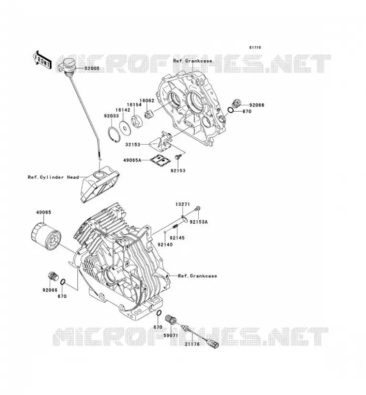 OIL PUMP Kawasaki SSV 400 2014 MULE 610 4X4  KAF400AEF