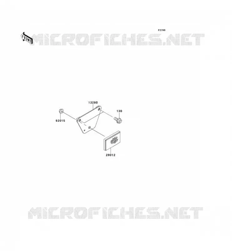 REFLECTOR Kawasaki SSV 400 2014 MULE 610 4X4  KAF400AEF