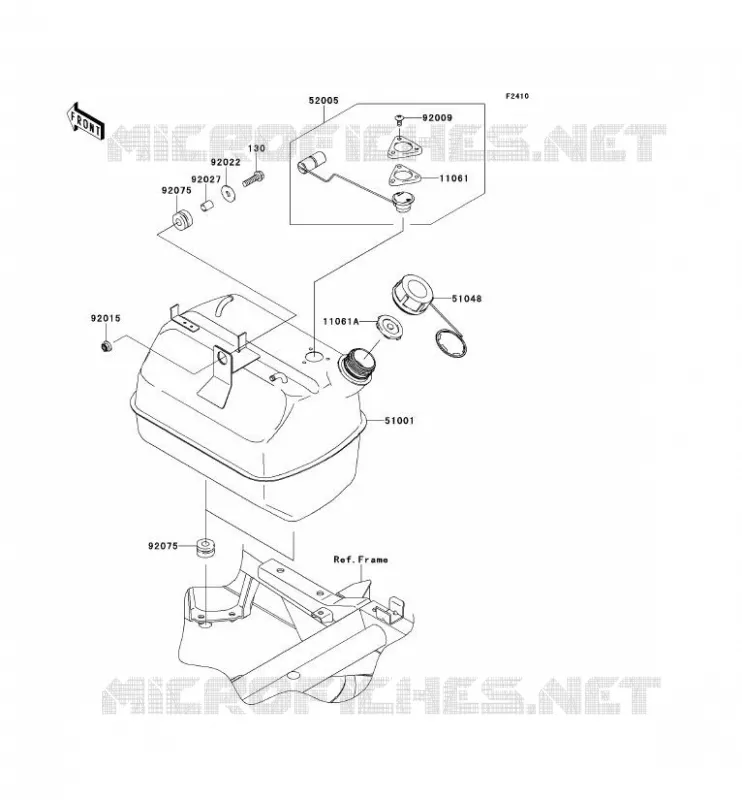 FUEL TANK Kawasaki SSV 400 2014 MULE 610 4X4  KAF400AEF