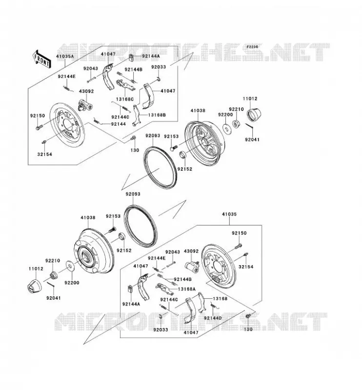 FRONT HUB - BRAKE Kawasaki SSV 400 2014 MULE 610 4X4  KAF400AEF
