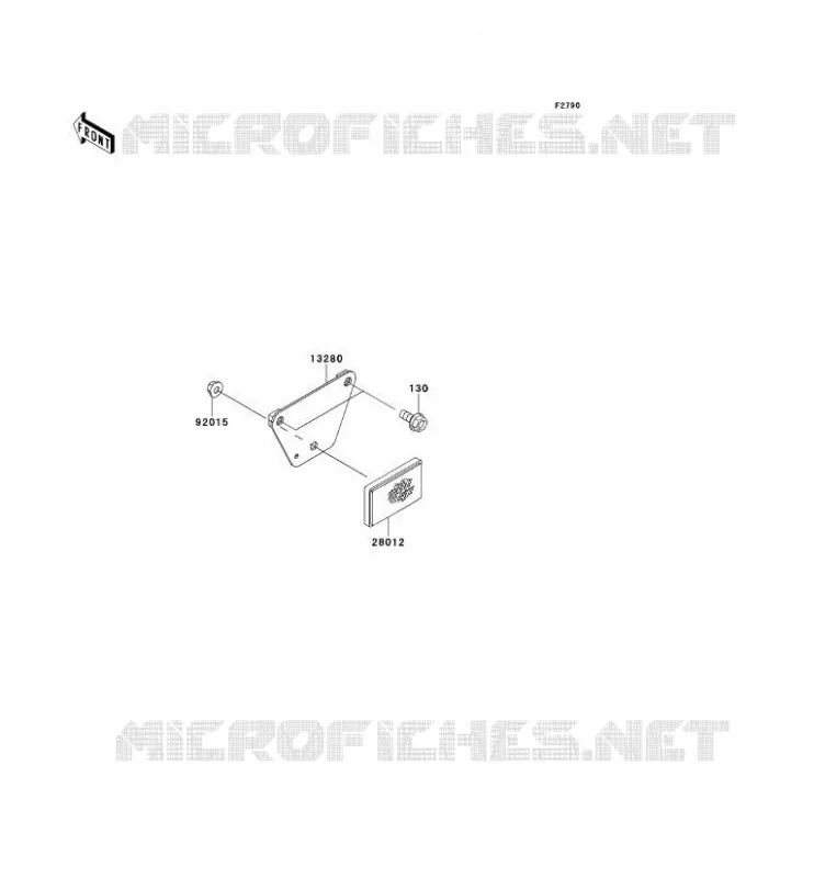REFLECTOR Kawasaki SSV 400 2015 MULE 610 4X4  KAF400AFF