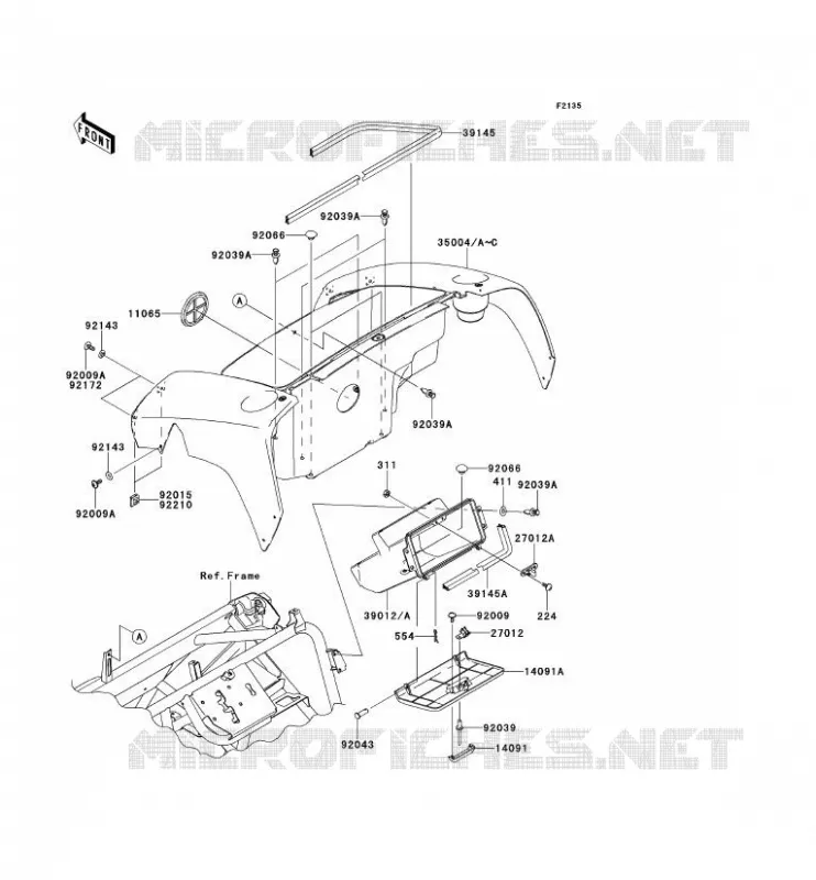 FRONT BOX Kawasaki SSV 400 2015 MULE 610 4X4  KAF400AFF