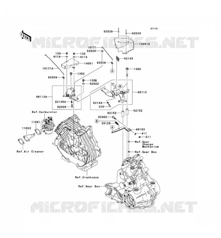 CONTROL Kawasaki SSV 400 2005 MULE 600  KAF400-B1