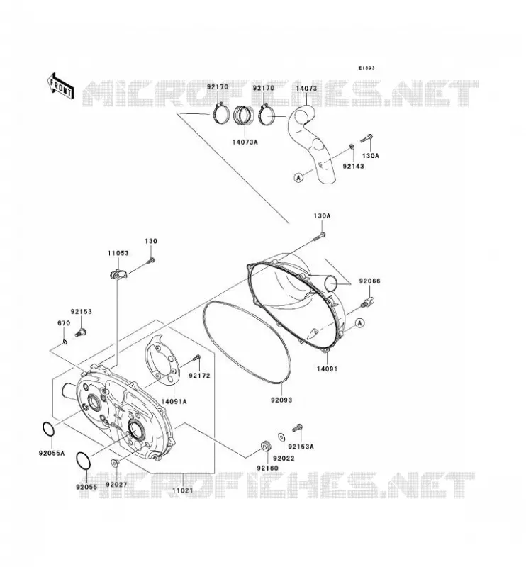 CONVERTER COVER Kawasaki SSV 400 2005 MULE 600  KAF400-B1