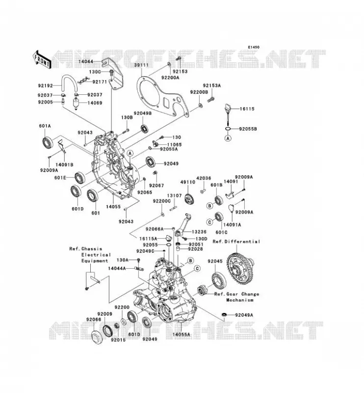 DRIVE SHAFT - FINAL GEAR Kawasaki SSV 400 2005 MULE 600  KAF400-B1