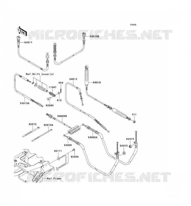 CABLES Kawasaki SSV 400 2005 MULE 600  KAF400-B1