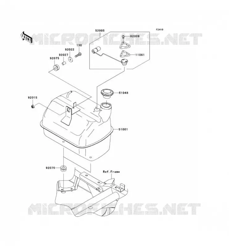 FUEL TANK(CN,US) Kawasaki SSV 400 2006 MULE 600  KAF400B6F