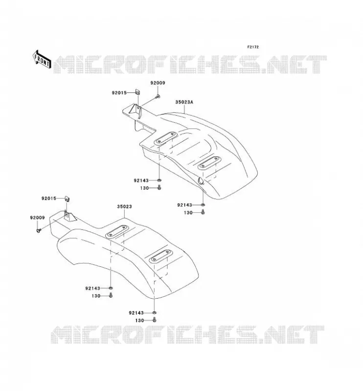 REAR FENDER Kawasaki SSV 400 2006 MULE 600  KAF400B6F