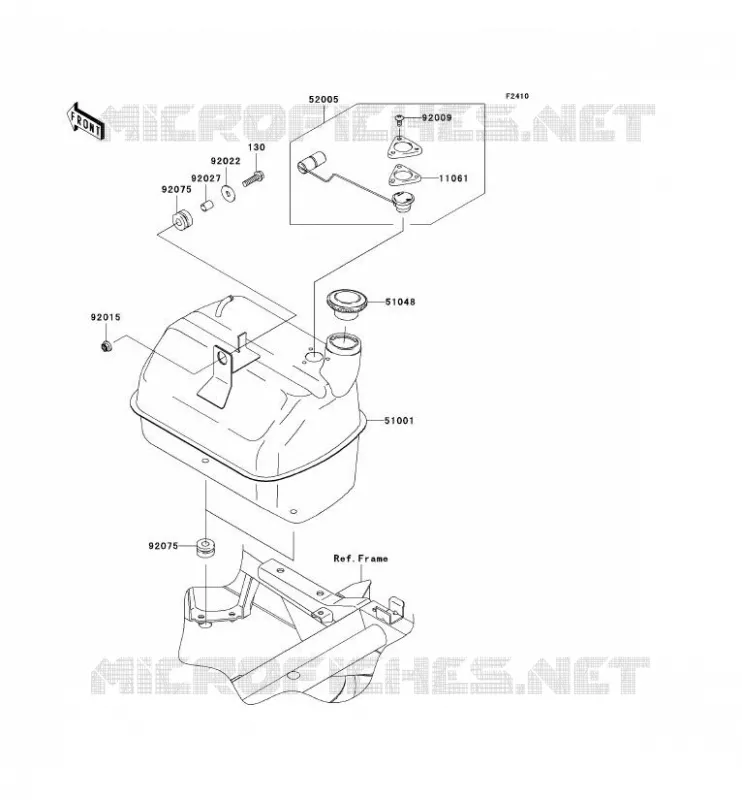 FUEL TANK(CN,US) Kawasaki SSV 400 2006 MULE 600  KAF400B6F