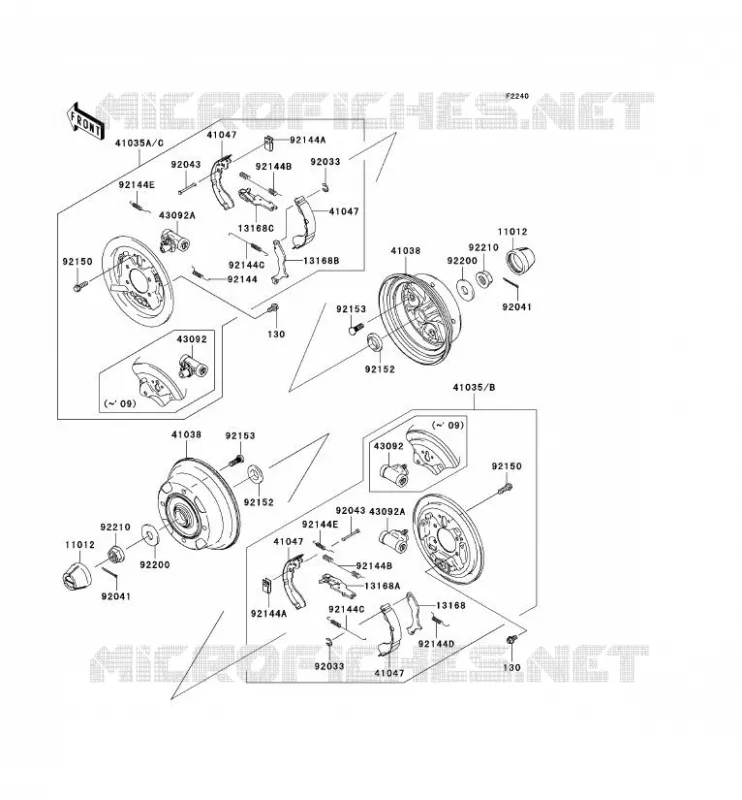 REAR HUB Kawasaki SSV 400 2007 MULE 600  KAF400B7F