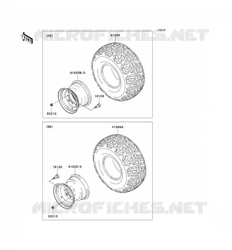 WHEELS - TIRES Kawasaki SSV 400 2007 MULE 600  KAF400B7F