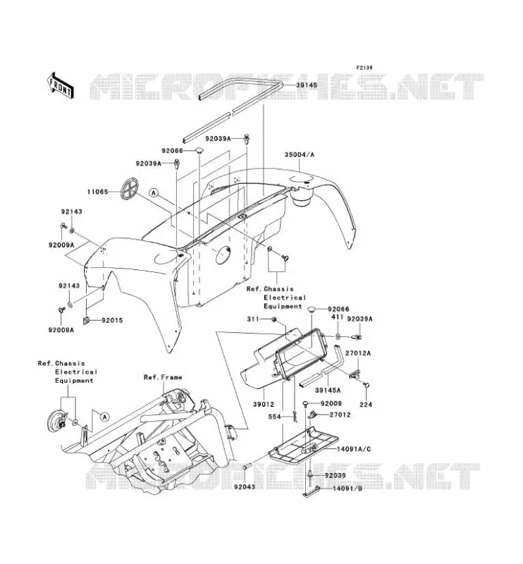 FRONT BOX Kawasaki SSV 400 2008 MULE 600  KAF400B8F