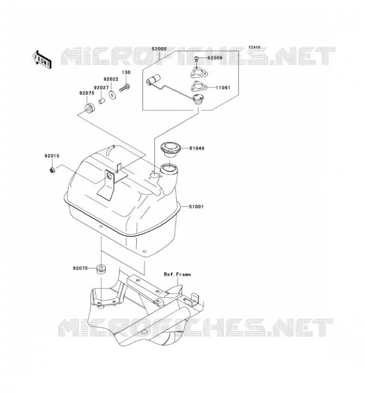 FUEL TANK Kawasaki SSV 400 2009 MULE 600  KAF400B9F