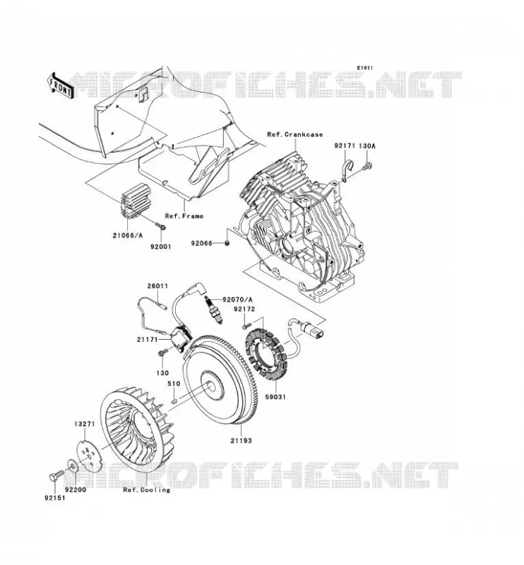 GENERATOR - COIL Kawasaki SSV 400 2009 MULE 600  KAF400B9F