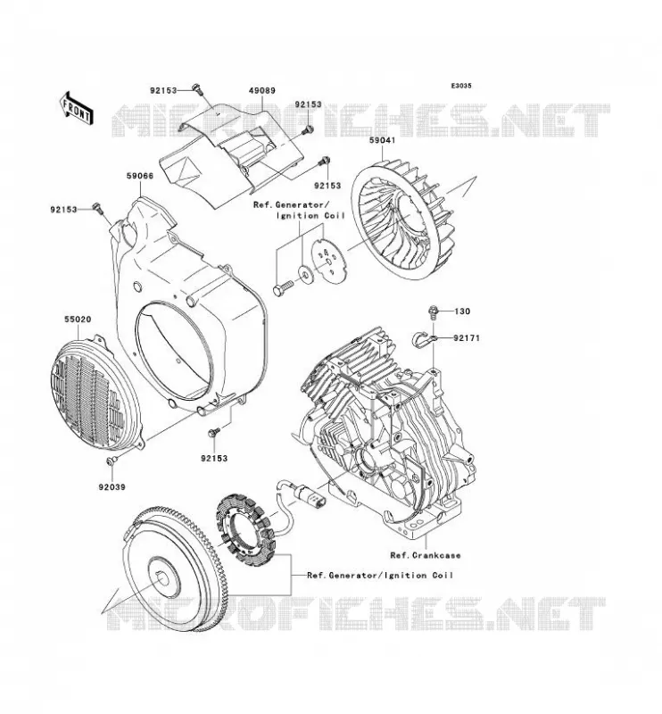 COOLING Kawasaki SSV 400 2010 MULE 600  KAF400BAF