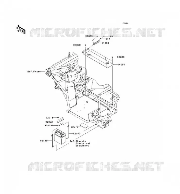 ENGINE MOUNT Kawasaki SSV 400 2010 MULE 600  KAF400BAF