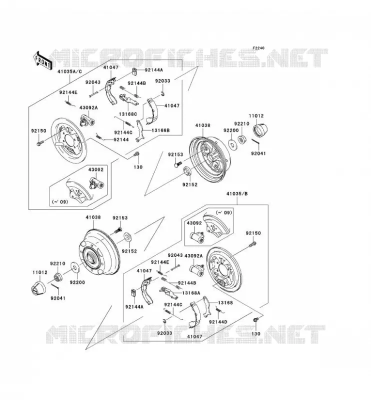 REAR HUB Kawasaki SSV 400 2010 MULE 600  KAF400BAF