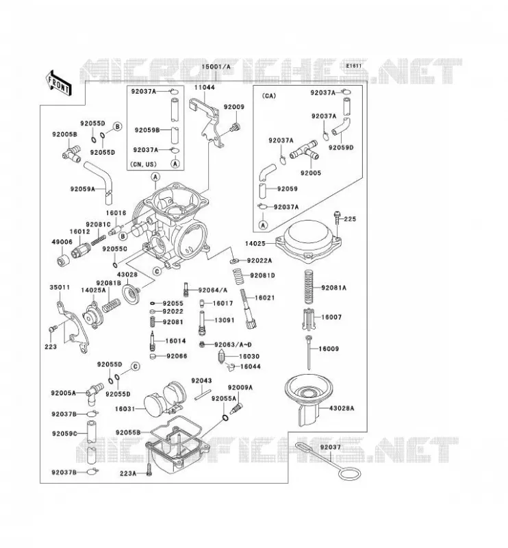 CARBURETOR Kawasaki SSV 400 2011 MULE 600  KAF400BBF