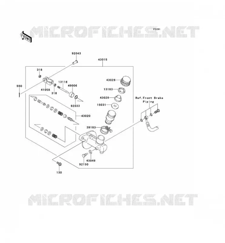 MASTER CYLINDER Kawasaki SSV 400 2013 MULE 600  KAF400BDF