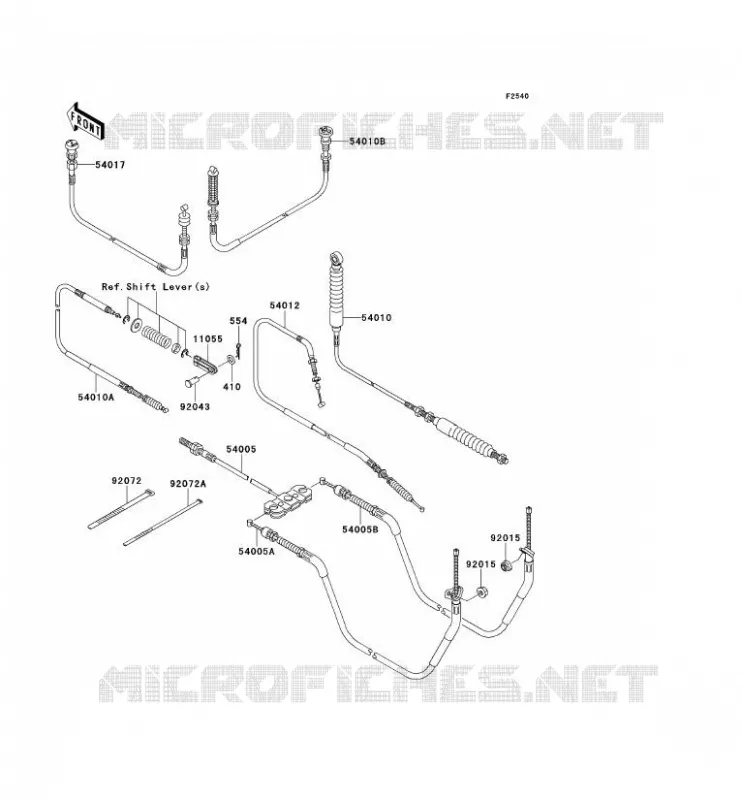 CABLES Kawasaki SSV 400 2013 MULE 600  KAF400BDF