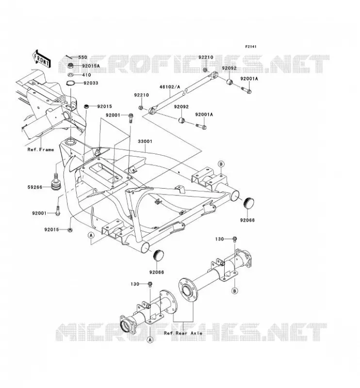 SWINGARM Kawasaki SSV 400 2014 MULE 600  KAF400BEF